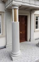 Styroporsäule 30cm 3m lang runde kannelierte Halbschale zur Säulenverkleidung SA30K