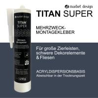 Montagekleber Titan Super ab 3 Kartusche für Leisten im Innenbereich aus Styroporstuck 310ml