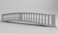 Bogen Brücken Balustraden Geländer Weißbeton 92cm 122cm lang Typ-044 PLUS
